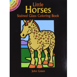 Horses Stained Glass Coloring Book by Dover Publications