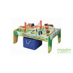 Train Set with Table 50pc by Wooden Tracks
