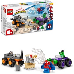 Marvel Spidey and His Amazing Friends Hulk vs. Rhino Truck Showdown by Lego