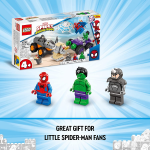 Marvel Spidey and His Amazing Friends Hulk vs. Rhino Truck Showdown by Lego 5
