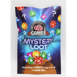 Mystery Loot Plastic RPG Dice Set Bonus Single Metal Die by Foam Brain Games