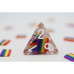Rainbow Flag RPG Dice Set by Foam Brain Games