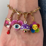 Gold Glitter Mushroom Charm by Charm It 1