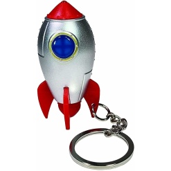 LED Rocket Keychain with Sound by Streamline