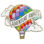 Adventure Awaits Enamel Pin by Peter Pauper Press