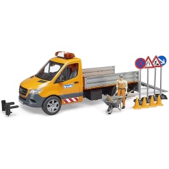 MB Sprinter Municipal w Light Sound Worker and Accessories by Bruder