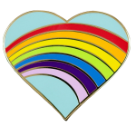Rainbow Heart Enamel Pin by Peter Pauper Press