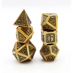 Alchemist Metals RPG Dice Set - Gold-by-Foam Brain Games