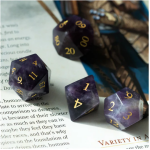 Amethyst Gemstone Set of Dice - Image 4