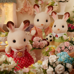 Calico Critters Chocolate Rabbit Family - Image 4