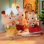 Calico Critters Chocolate Rabbit Family - Image 5