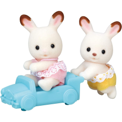 Calico Critters Chocolate Rabbit Twins-by-Epoch Everlasting Play