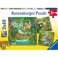 Jungle Fun 3 x 49pc Puzzle Set-by-Ravensburger