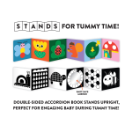 My Tummy Sturdy Fold Out Board Book With Baby Safe Mirror - Nature - Image 4