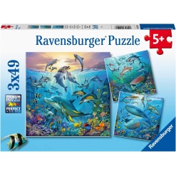 Ocean Life 3 x 49pc Puzzle Set-by-Ravensburger