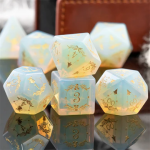 Opalite with Embellisment Set of Dice - Image 3