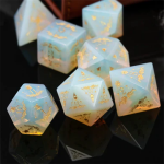 Opalite with Embellisment Set of Dice - Image 4