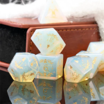 Opalite with Embellisment Set of Dice - Image 6
