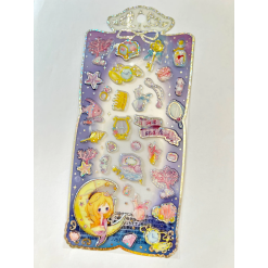 Shiny Blue Princess Stickers-by-BC USA