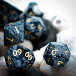 Snow Flake Gemstone Set of Dice - Image 2