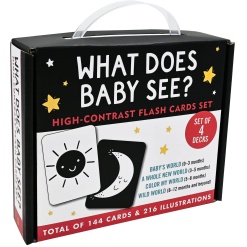 What Does Baby See? (Set of 4 High Contrast Flash Cards)-by-Peter Pauper Press