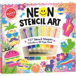 Klutz Neon Stencil Art Craft Kit-by-Klutz