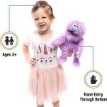 14" Purple Monster Hand Puppet - Image 2