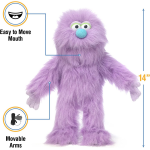 14" Purple Monster Hand Puppet - Image 3