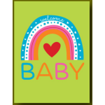 Baby Rainbow Greeting Card-by-Great Arrow Graphics
