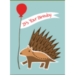 Birthday Porcupine Card-by-Great Arrow Graphics