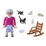 Playmobil Grandma with Cats - Image 2