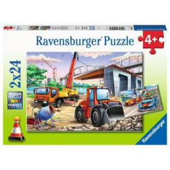 Construction & Cars 2x24pc Puzzles-by-Ravensburger