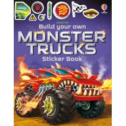 Build Your Own Monster Trucks Sticker Book-by-Usborne