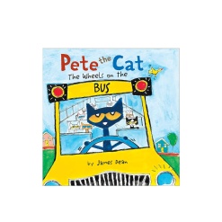 Pete the Cat: The Wheels on the Bus Board Book-by-Harper Collins