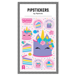 Unicorn Cake Scratch 'N Sniff Sticker Sheet-by-Pipsticks