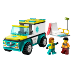 City Emergency Ambulance and Snowboarder - Image 2