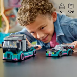 City Race Car and Car Carrier Truck - Image 2