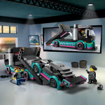 City Race Car and Car Carrier Truck - Image 3