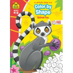Color by Shape Animal Fun Workbook-by-School Zone
