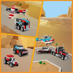 Creator 3 in 1 Flatbed Truck with Helicopter - Image 2