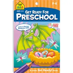 Get Ready For Preschool Grades P-K Workbook-by-School Zone