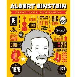 Great Lives in Graphics: Albert Einstein-by-Button Books
