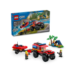 City 4x4 Fire Truck with Rescue Boat-by-Lego
