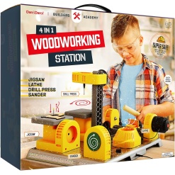 4 in 1 Woodworking Station for Kids-by-Dan & Darci