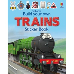 Build Your Own Trains Sticker Book-by-Usborne