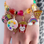 Gold Glitter Popcorn Charm - Image 2