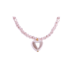 Pink Pearl Heart Necklace - Image 2