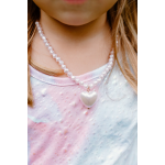 Pink Pearl Heart Necklace - Image 3