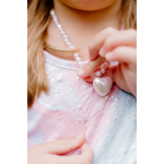 Pink Pearl Heart Necklace - Image 4