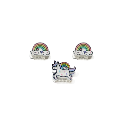 Unicorn and Rainbow Mini Hairclips-by-Great Pretenders